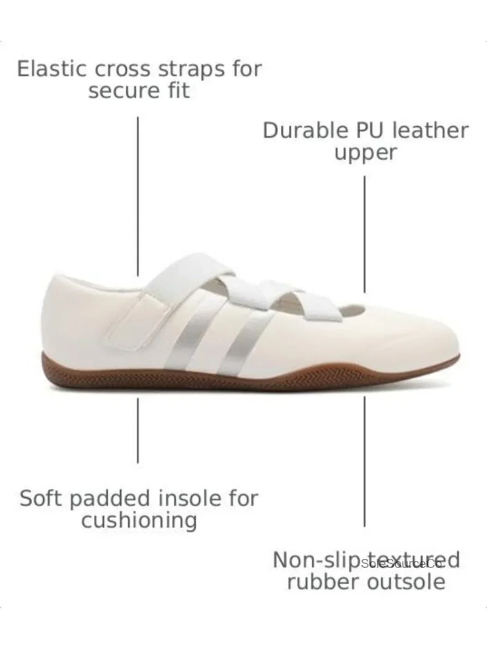 Women's Mary Jane Fashion Sneakers - Faux Leather Slip-On Comfortable